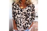 Lange mouwen shirt voor dames met panterprint - thumbnail