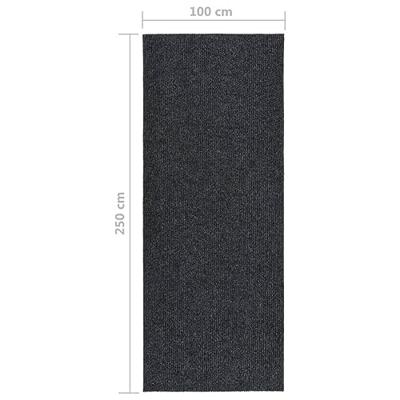 Droogloopmat 100x250 cm antracietkleurig - thumbnail