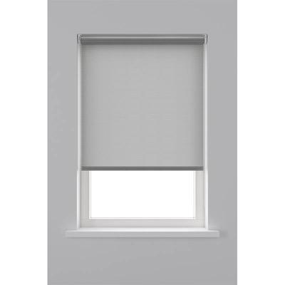 Rolgordijn Lichtdoorlatend Structuur Streep - Grijs