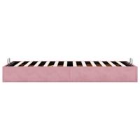 Bedframe zonder matras 90x190 cm fluweel roze - thumbnail