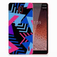 Nokia 1 Plus | TPU Hoesje | Funky Triangle - thumbnail