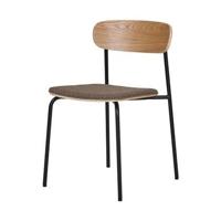 Artichok Justus eetkamerstoel met houten leuning - bruin - thumbnail