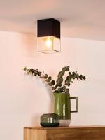 Lucide RIXT - Plafonnière - 1xE27 - Zwart - thumbnail