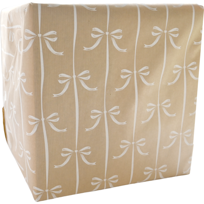 Cadeaupapier | 50cm | 200m | 50gr/m² | Strikken | bruin/wit