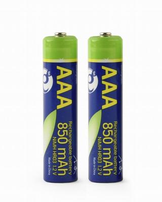 Oplaadbare AAA batterijen 2 stuks 850mAh Oplaadbare AAA batterijen 2 stuks 850mAh