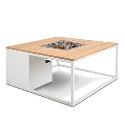 Cosi: Cosiloft 100 Vuurtafel Teak tafelblad - wit - thumbnail