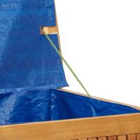 Opbergbox voor buiten 113x50x60,5 cm massief acaciahout - thumbnail