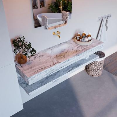 MONDIAZ ALAN-DLUX 150cm planchet Glace. Vrijhangende wastafel CLOUD midden zonder kraangat, kleur Glace. MONDIAZ ALAN-DLUX 150cm planchet Glace. Vrijhangende wastafel CLOUD midden zonder kraangat, kleur Glace.