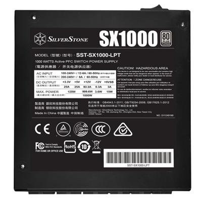Silverstone SX1000 power supply unit 1000 W 24-pin ATX SFX-L Zwart