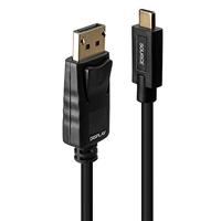 Lindy 43307 video kabel adapter 10 m USB Type-C DisplayPort Zwart - thumbnail