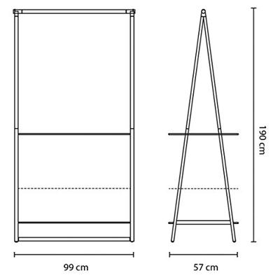 Brabantia linn kledingrek large white - thumbnail