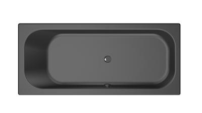 Xenz Aruba ligbad - 170x75cm - met overloop - zonder afvoer - Acryl Ebony mat 6801-29