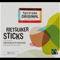 Fairtrade Original Rietsuiker 50 Sticks 200 g bij Jumbo - thumbnail