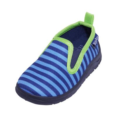 Playshoes pantoffels Streep Blauw Groen-26-27