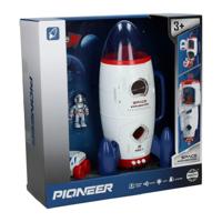 Ruimteraket met Ruimtevoertuig en Astronaut Licht en Geluid, 3dlg. - thumbnail