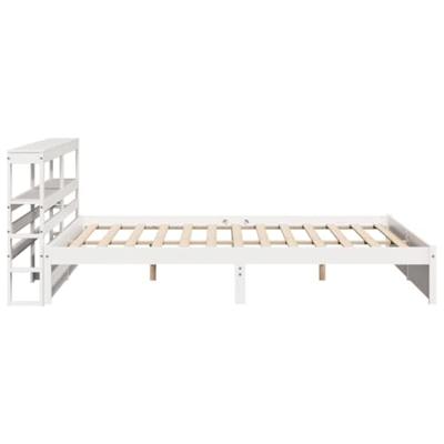 Bedframe met hoofdeinde zonder matras 180x200 cm wit