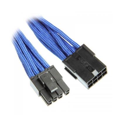 BitFenix compatible 6+2-Pin PCIe Verlängerung 45cm - sleeved blau/schwarz