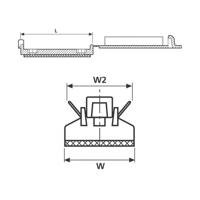 HellermannTyton FKH25-HIR-BK-C1 Bevestigingssokkel Schroefbaar 151-16250 Voor lintkabel, Stootbestendig Zwart 1 stuk(s) - thumbnail