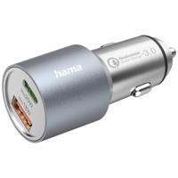 Hama Auto-oplader, USB-C/USB-A, (1x20W PD, 1x18W QC), 38W Oplader Grijs - thumbnail