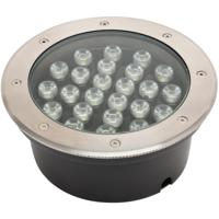 LED Grondspot - Aruz - Inbouw Rond - 24W - Waterdicht IP67 - Natuurlijk Wit 4000K - Rond - Mat Chroom - RVS - thumbnail