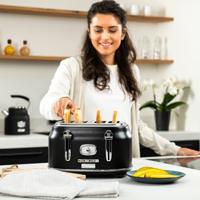 Westinghouse Retro Broodrooster - 4 Sleuven Broodrooster - Zwart - thumbnail