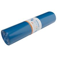 Vuilniszak 38 micron, ft 70 x 110 cm, 120 liter, blauw, rol van 25 stuks - thumbnail