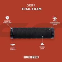 CONTEC handvatten "trail foam" ct grips trail foam 129 mm, black - thumbnail
