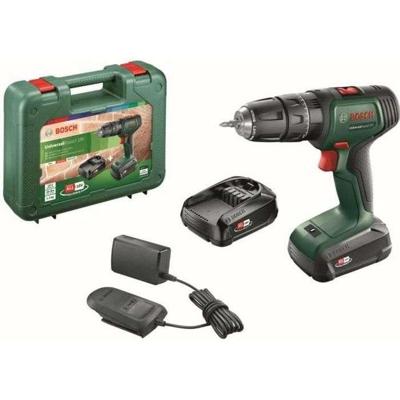 Bosch Groen UniversalImpact 18V | Accuklopboorschroevendraaier | 2 x 1.5 Ah accu + lader | met koffer 06039D4102