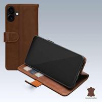 Mobilize Leather Wallet Apple iPhone 16 Plus Brown - thumbnail