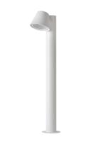 Lucide DINGO-LED - Sokkellamp - LED Dimb. - GU10 - 1x5W 3000K - IP44 - Wit - thumbnail