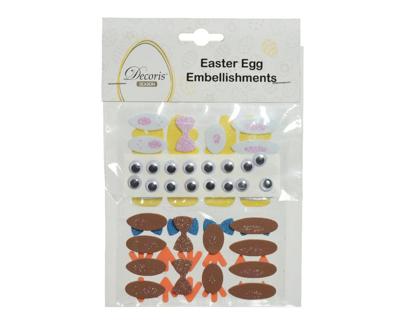 Sticker foam l14b12cm multi 48st Decoris - Decoris