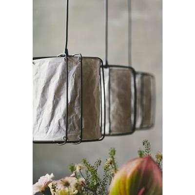 Brede hanglamp eettafel met 3 papieren kappen met E27 fittingen Nordlux Cardine