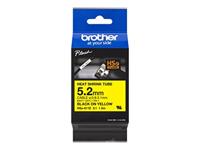 Brother HSE611E Labeltape krimpkous Tapekleur: Geel Tekstkleur: Zwart 5.2 mm 1.5 m - thumbnail