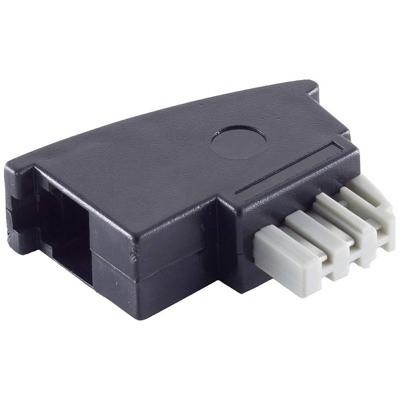 Shiverpeaks Telefoon (analoog) Adapter [1x Telefoonstekker Duitsland (TAE-N) - 1x RJ11-bus 6p4c] Zwart