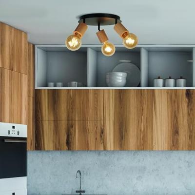 Searchlight Houten plafondlampSpinny 3-lichts - 50211-3NA