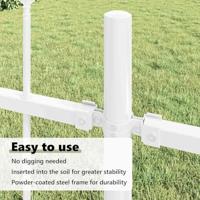 Tuinhek Wit 1,7 x 1,5 m Poedercoating staal - thumbnail