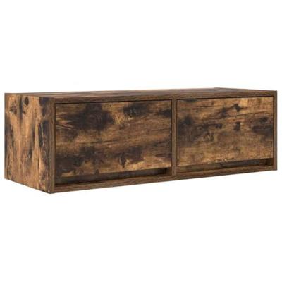 Tv-meubelen 2 st 80x31x25,5cm bewerkt hout gerookt eikenkleurig