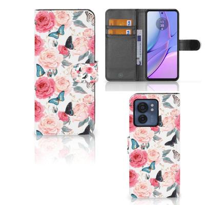 Motorola Edge 40 Hoesje Butterfly Roses Motorola Edge 40 Hoesje Butterfly Roses