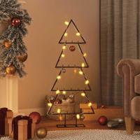 Kerstdecoratie kerstboom 125 cm metaal zwart - thumbnail