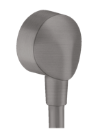 Hansgrohe Muuraansluitbocht FixFit E Zonder Terugslagklep Geborsteld Zwart Chroom - thumbnail