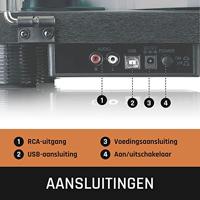 Lenco Platenspeler met PC-codering, luidsprekers en verlichting - LS-50LEDBK - thumbnail