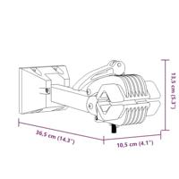 Fietsreparatiehouder inklapbaar wandmontage rood en zwart staal - thumbnail
