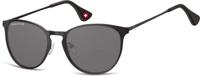Zonnebril Montana met smoke gepolariseerd rond glas en metalen pootje zwart - thumbnail