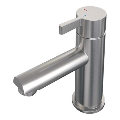 Wastafelmengkraan Brauer Brushed Edition Coldstart Opbouw Laag Halfronde Hendel Geborsteld RVS PVD Brauer Wastafelmengkraan Brauer Brushed Edition Coldstart Opbouw Laag Halfronde Hendel Geborsteld RVS PVD Brauer