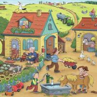 Ravensburger puzzelset boerderij - 3 x 49 stukjes - thumbnail
