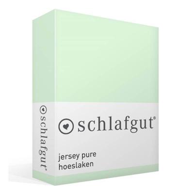 Schlafgut Schlafgut Pure Jersey Hoeslaken XL - 180x200 - 200x220 643 Green Light