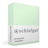 Schlafgut Schlafgut Pure Jersey Hoeslaken XL - 180x200 - 200x220 643 Green Light - thumbnail