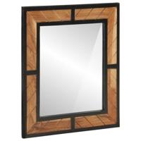 3-delige Badkamermeubelset ijzer en massief acaciahout - thumbnail