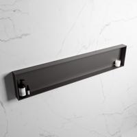 MONDIAZ EASY Nis 149,5x29,5cm in solid surface kleur DarkGrey | DarkGrey. 1 vak geschikt voor in- of opbouw - thumbnail