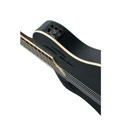 Ortega RTPSTD-SBK-L TourPlayer Series Standard Satin Black Finish linkshandige elektrisch-akoestische klassieke gitaar met tas
